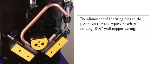 Proper wing-die and punch-die alignment in compression tube bending - Winton Machine USA