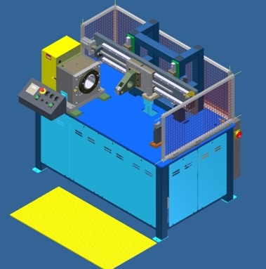 Rendering of a CNC drum type roll bender made by Winton Machine USA