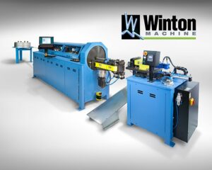 Winton Machine USA OB23 Orbital Tube Bender and Tube Cutting Machine combines tube cutoff bending and end forming