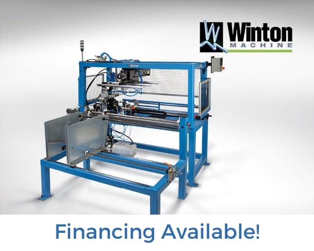 Financing Available for the Winton Machine USA Automatic Hopper Loader and Tube Notcher
