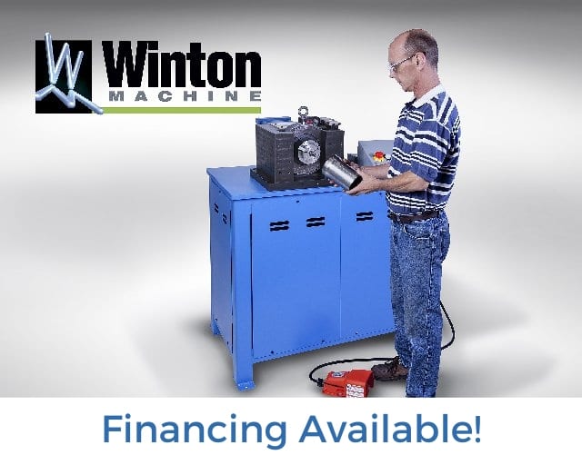 Financing Available for the Winton Machine USA E100 Tube Expander & Tube End Former