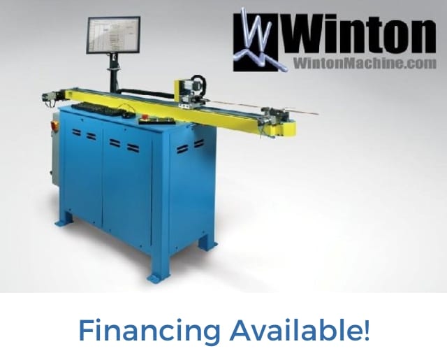 Financing Available for the Winton Machine USA RD8 CNC Coax Bender