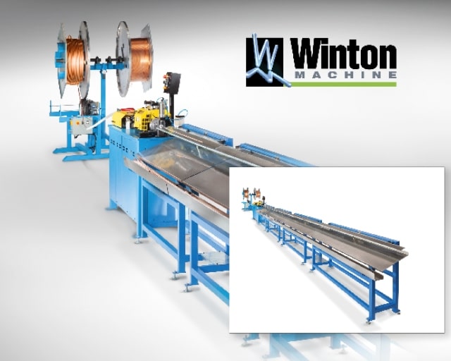 The Winton Machine USA High Speed Cut-to-Length Tube Cutting System is an Automatic Feed & Cut machine allowing material feed off a coil.