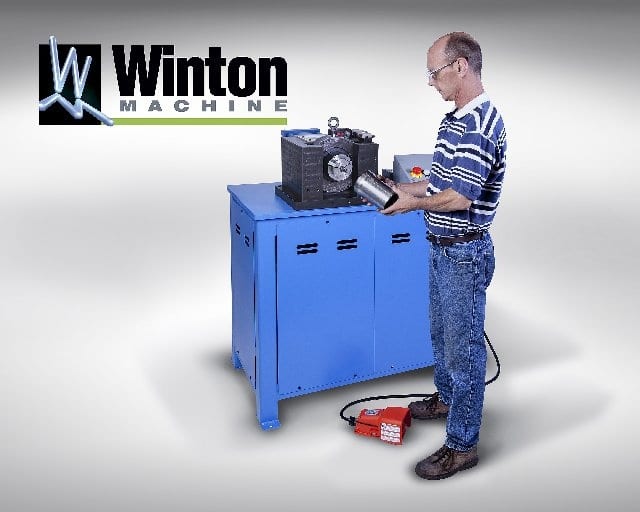 The Winton Machine USA Model DRB25 is a unique production tube bending CNC Coil Bender designed to roll multiple layer coils and or coils with 1 leg in.